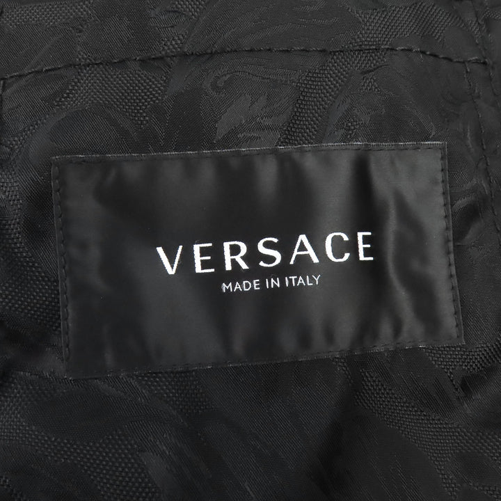Excellent VERSACE Blouson Medusa buttons full logo pattern lining boa 44 1010223