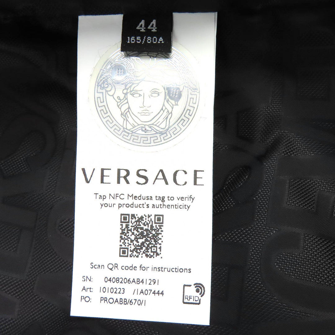 Excellent VERSACE Blouson Medusa buttons full logo pattern lining boa 44 1010223