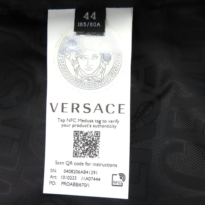 Excellent VERSACE Blouson Medusa buttons full logo pattern lining boa 44 1010223
