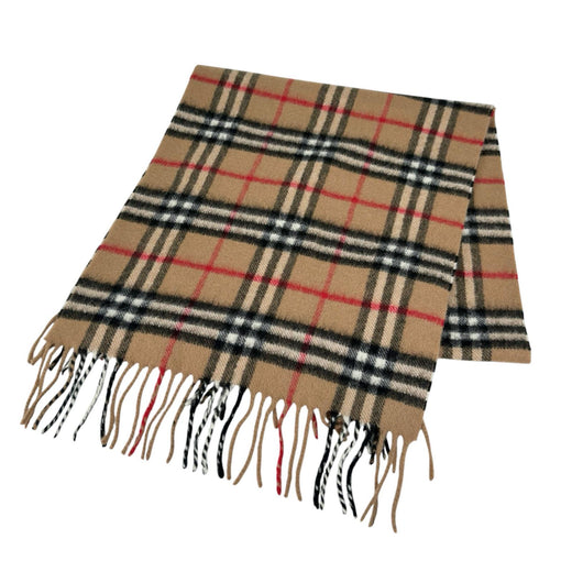 Pristine BURBERRY LONDON Scarf Nova Check beige cashmere Women 11113135