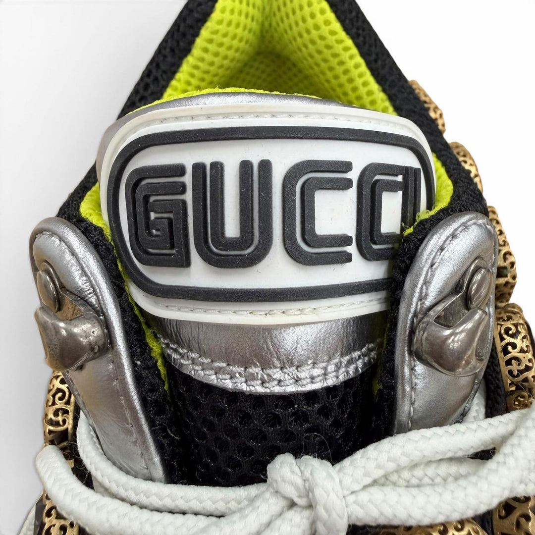 Discounted Excellent GUCCI sneakers Silver leather Women 36