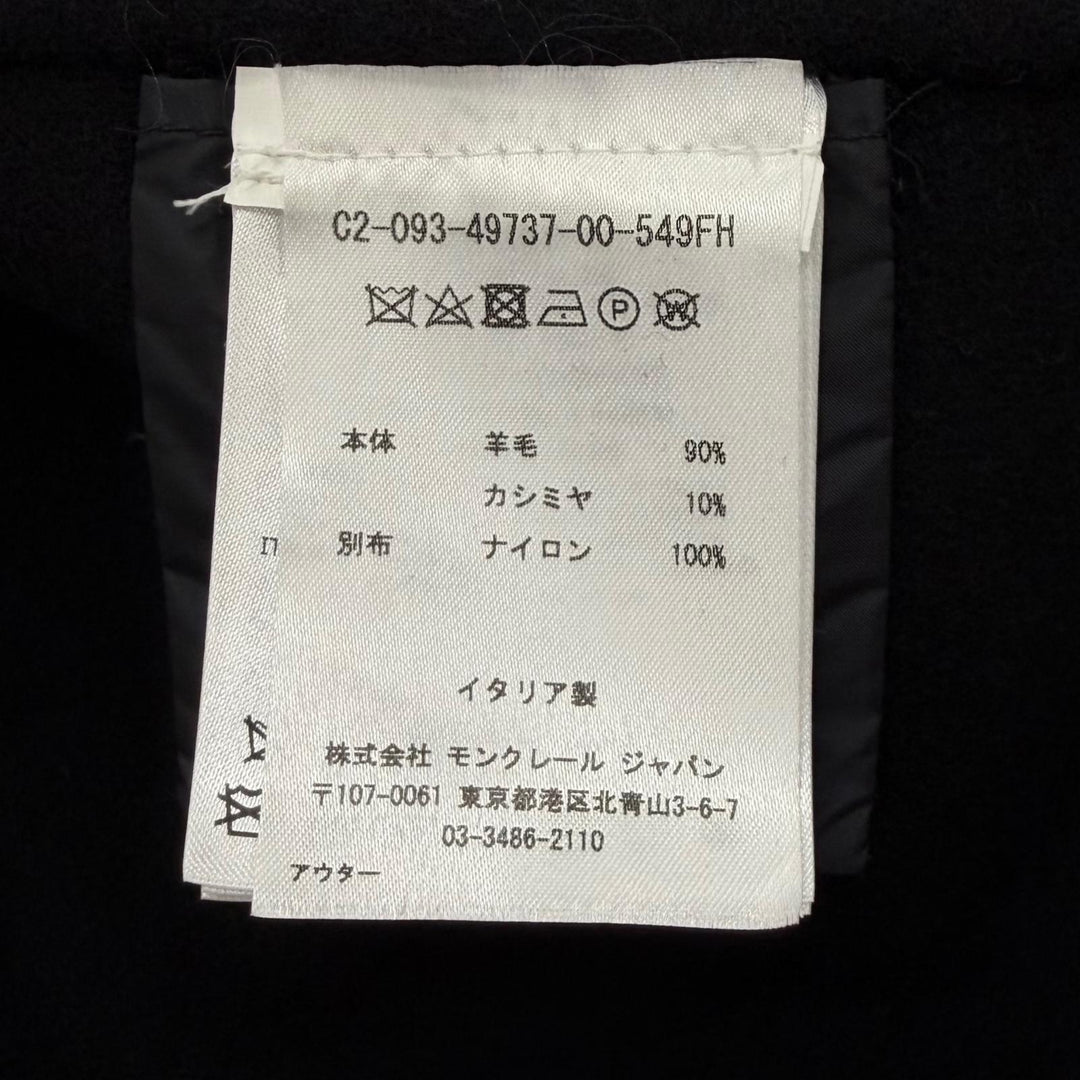 Excellent MONCLER down coat ACANTHUS 3WAY ZIP UP black wool Women 1
