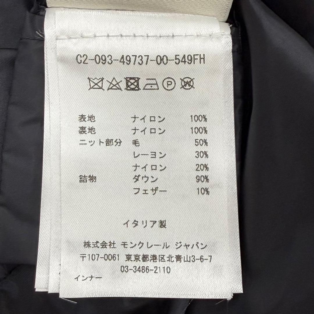 Excellent MONCLER down coat ACANTHUS 3WAY ZIP UP black wool Women 1