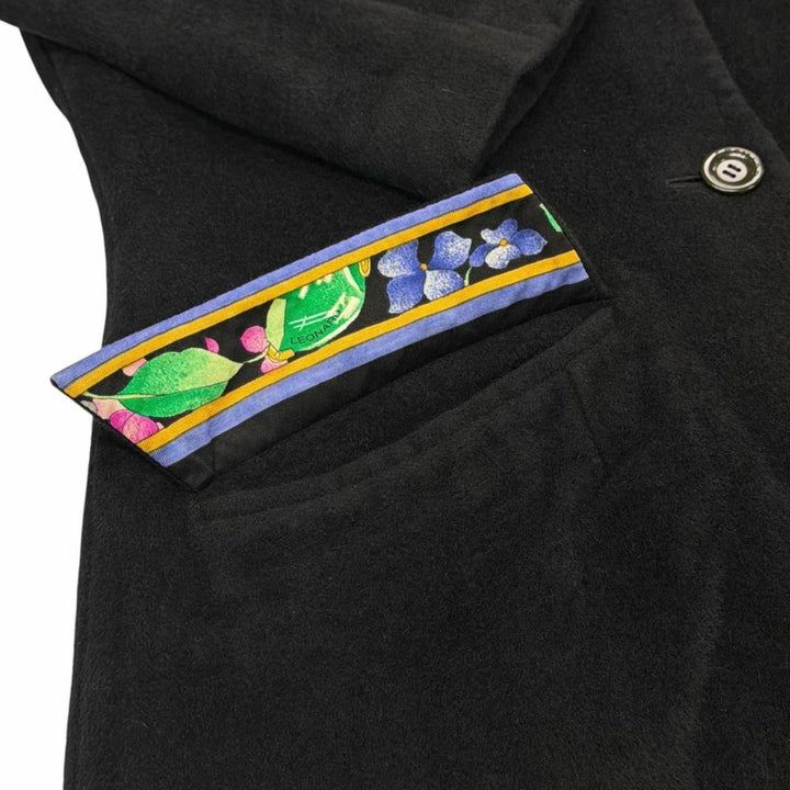 Excellent LEONARD FASHION coat Logo button black Angola Women 42
