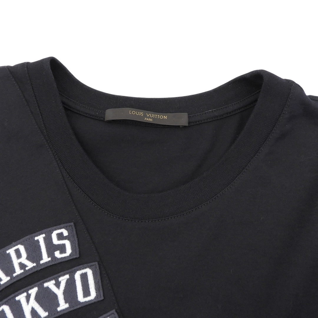 Excellent LOUIS VUITTON Short sleeve T-shirt black cotton mens XL