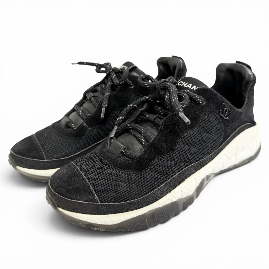 Great CHANEL sneakers COCO Mark Matelasse Logo Sole Suede Leather 39 G38290