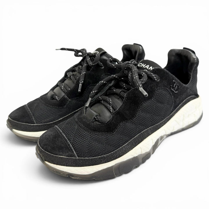 Great CHANEL sneakers COCO Mark Matelasse Logo Sole Suede Leather 39 G38290