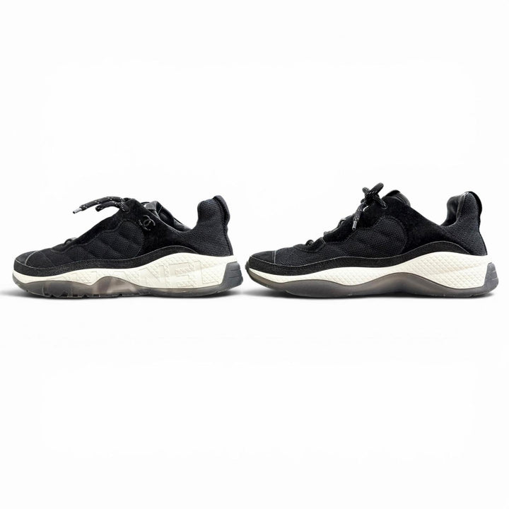 Great CHANEL sneakers COCO Mark Matelasse Logo Sole Suede Leather 39 G38290