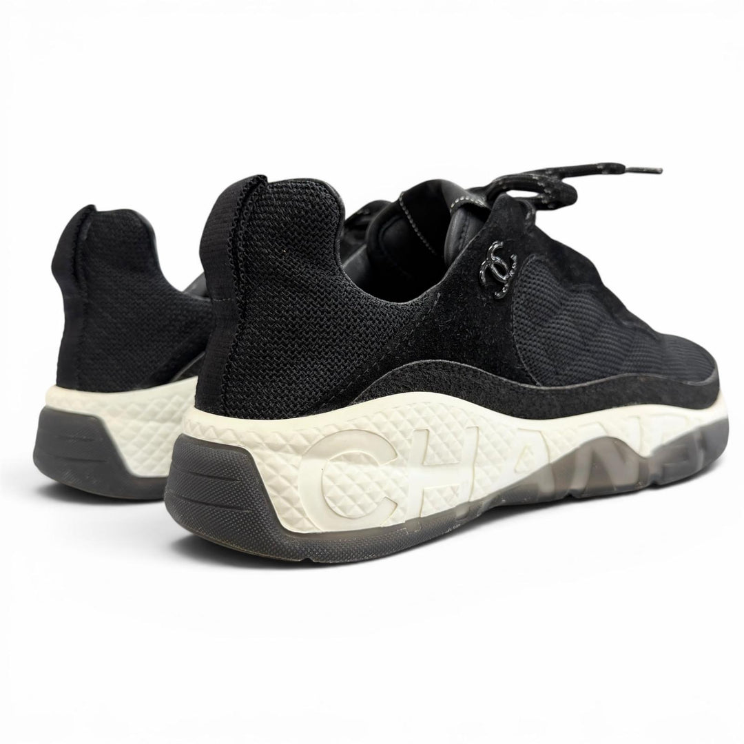 Great CHANEL sneakers COCO Mark Matelasse Logo Sole Suede Leather 39 G38290