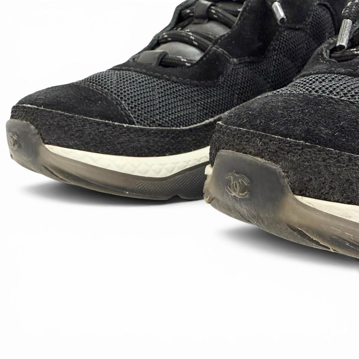 Great CHANEL sneakers COCO Mark Matelasse Logo Sole Suede Leather 39 G38290