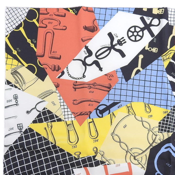 Excellent HERMES scarf Carré 70 Les Petit Papier'd Multi silk Women