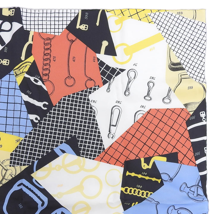Excellent HERMES scarf Carré 70 Les Petit Papier'd Multi silk Women