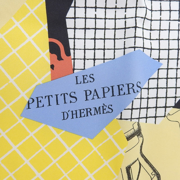 Excellent HERMES scarf Carré 70 Les Petit Papier'd Multi silk Women