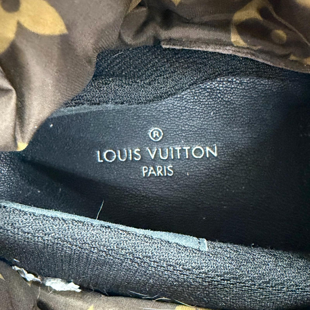 Great LOUIS VUITTON short boots Monogram snow boots black Women 38