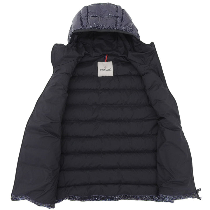 Pristine MONCLER Down vest LAUTARET Logo patch Double zip Navy Nylon mens 2