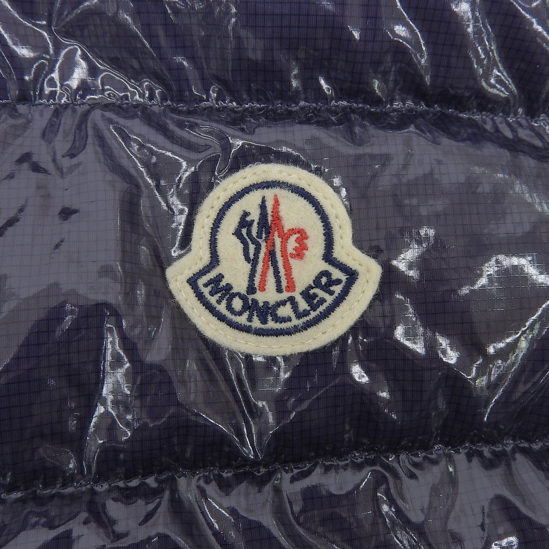 Pristine MONCLER Down vest LAUTARET Logo patch Double zip Navy Nylon mens 2