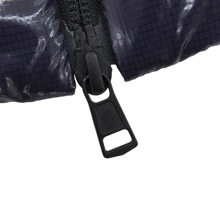 Pristine MONCLER Down vest LAUTARET Logo patch Double zip Navy Nylon mens 2