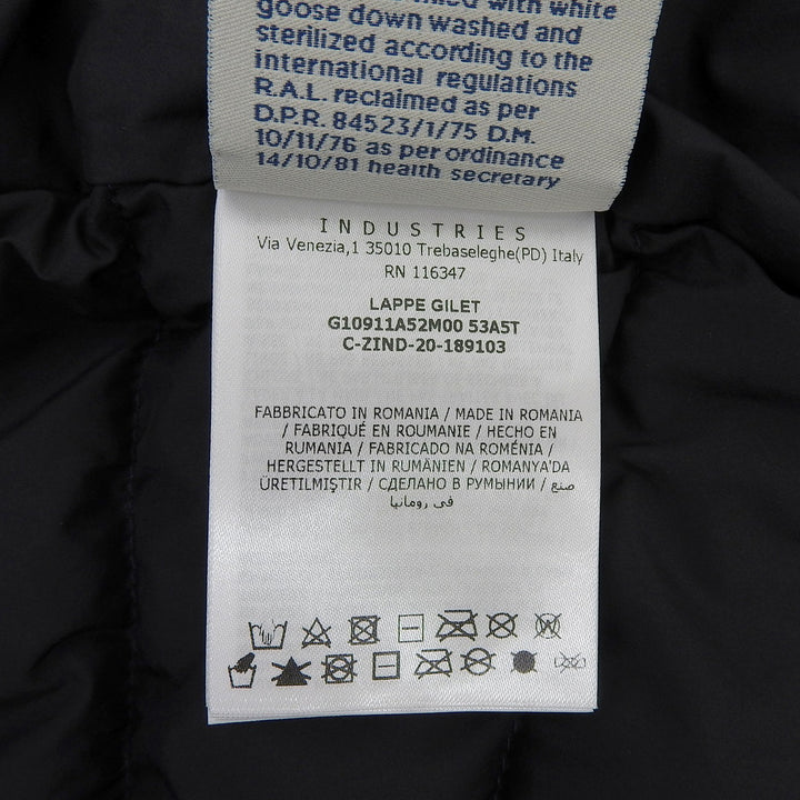 Pristine MONCLER Down vest LAUTARET Logo patch Double zip Navy Nylon mens 2
