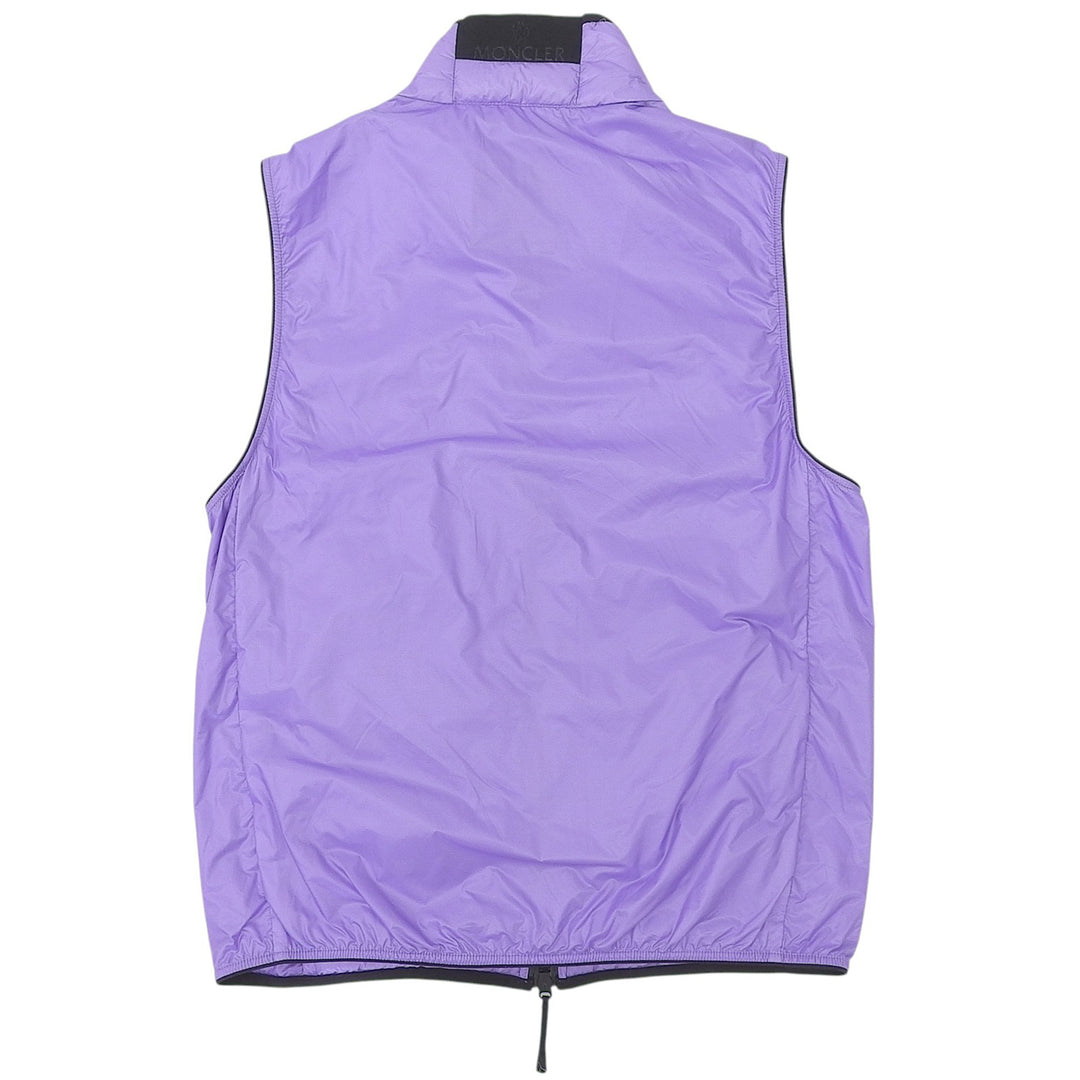 Pristine MONCLER Down vest LAUTARET Logo patch Double zip Purple Nylon mens 2