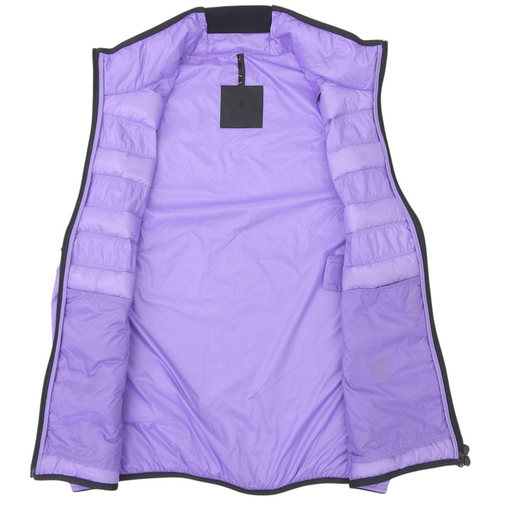 Pristine MONCLER Down vest LAUTARET Logo patch Double zip Purple Nylon mens 2