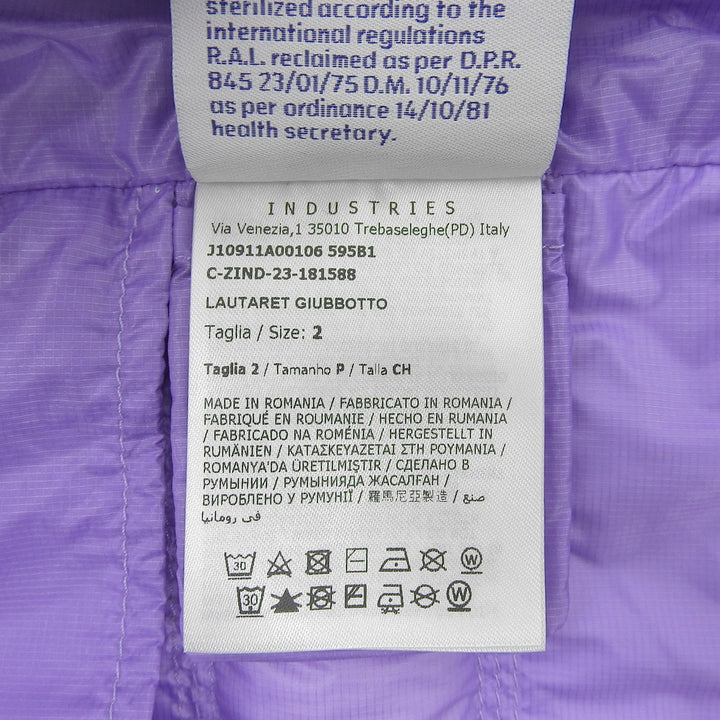 Pristine MONCLER Down vest LAUTARET Logo patch Double zip Purple Nylon mens 2
