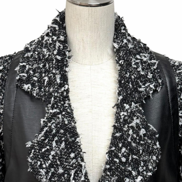Excellent CHANEL coat black wool Women 34 P62088