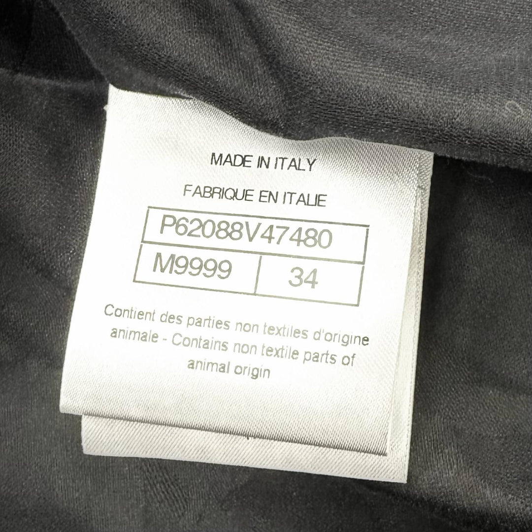 Excellent CHANEL coat black wool Women 34 P62088