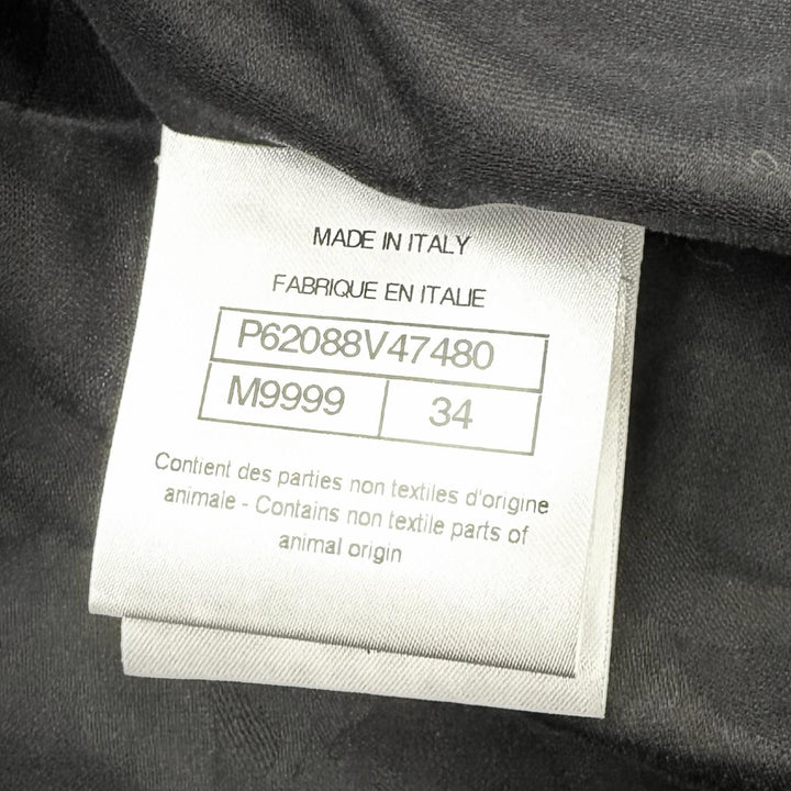 Excellent CHANEL coat black wool Women 34 P62088