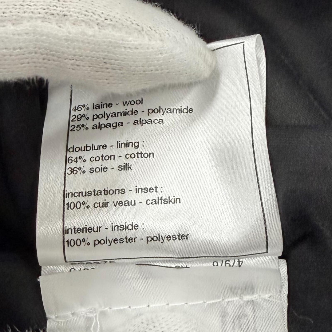 Excellent CHANEL coat black wool Women 34 P62088