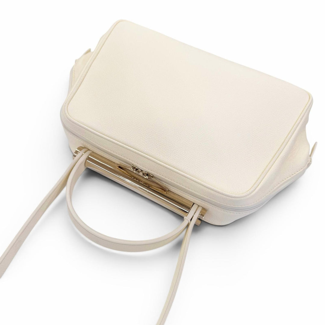 Discounted Great Valextra Handbag FLUTE 2WAY Shoulder Bag Ivory leather Women