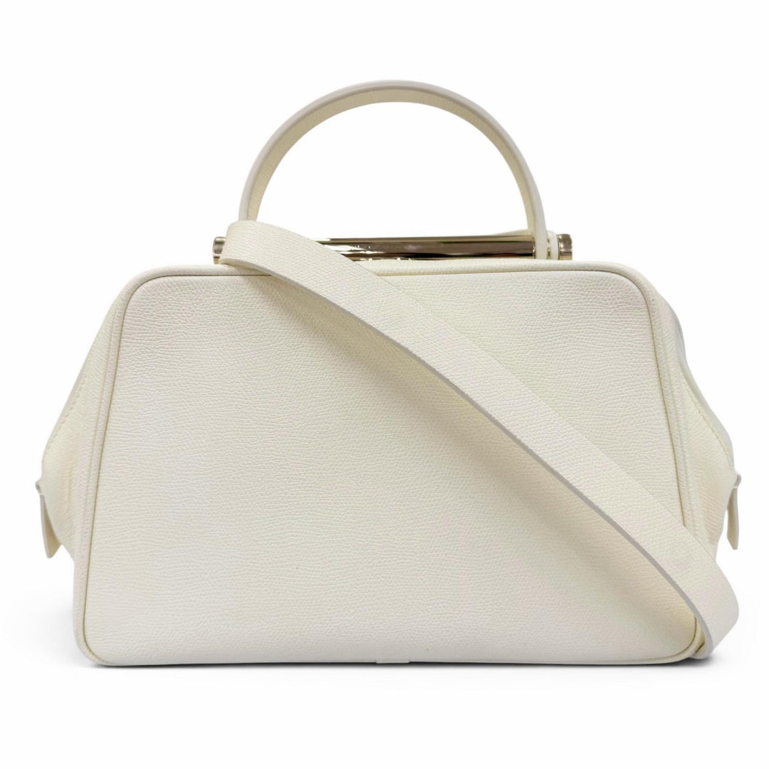 Discounted Great Valextra Handbag FLUTE 2WAY Shoulder Bag Ivory leather Women