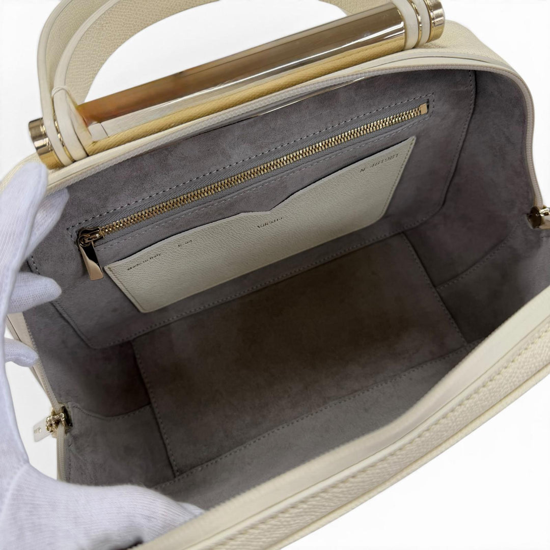 Discounted Great Valextra Handbag FLUTE 2WAY Shoulder Bag Ivory leather Women