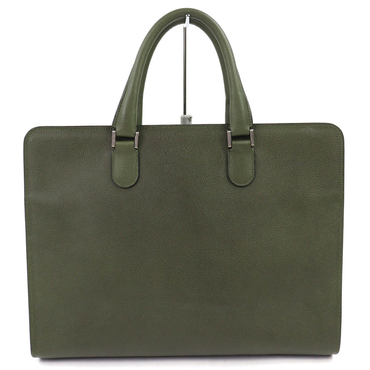 Great Valextra Briefcase Slim Portfolio Business bag khaki leather mens