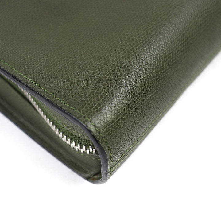 Great Valextra Briefcase Slim Portfolio Business bag khaki leather mens
