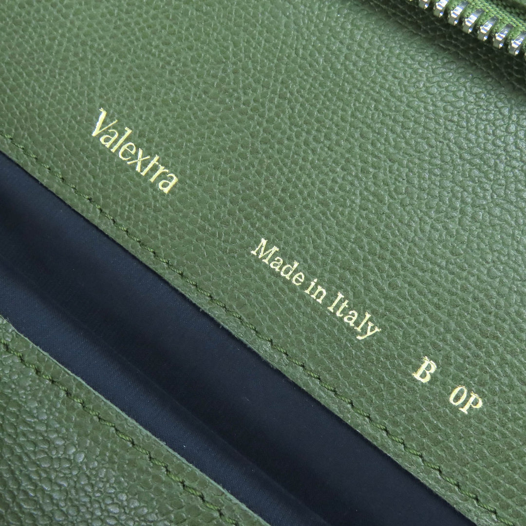 Great Valextra Briefcase Slim Portfolio Business bag khaki leather mens