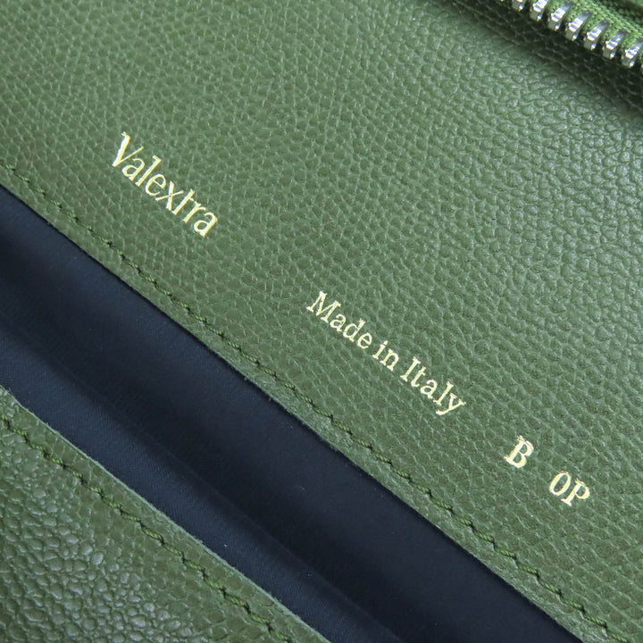 Great Valextra Briefcase Slim Portfolio Business bag khaki leather mens