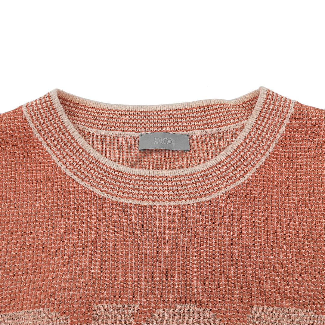 Excellent DIOR Short sleeve knit Orange series cotton mens XL 393M653AT563