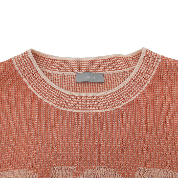 Excellent DIOR Short sleeve knit Orange series cotton mens XL 393M653AT563