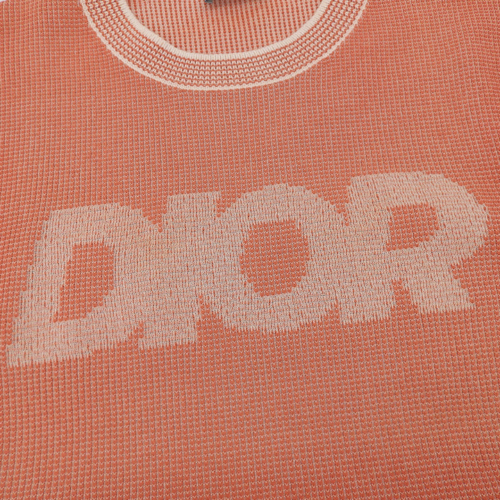 Excellent DIOR Short sleeve knit Orange series cotton mens XL 393M653AT563