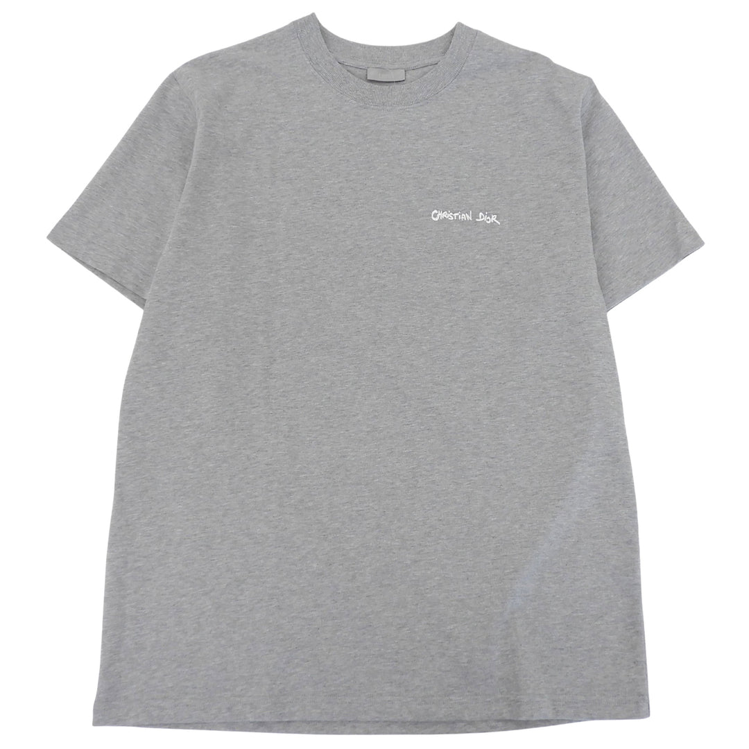 Pristine DIOR Short sleeve T-shirt gray cotton mens XL 443J696B0554