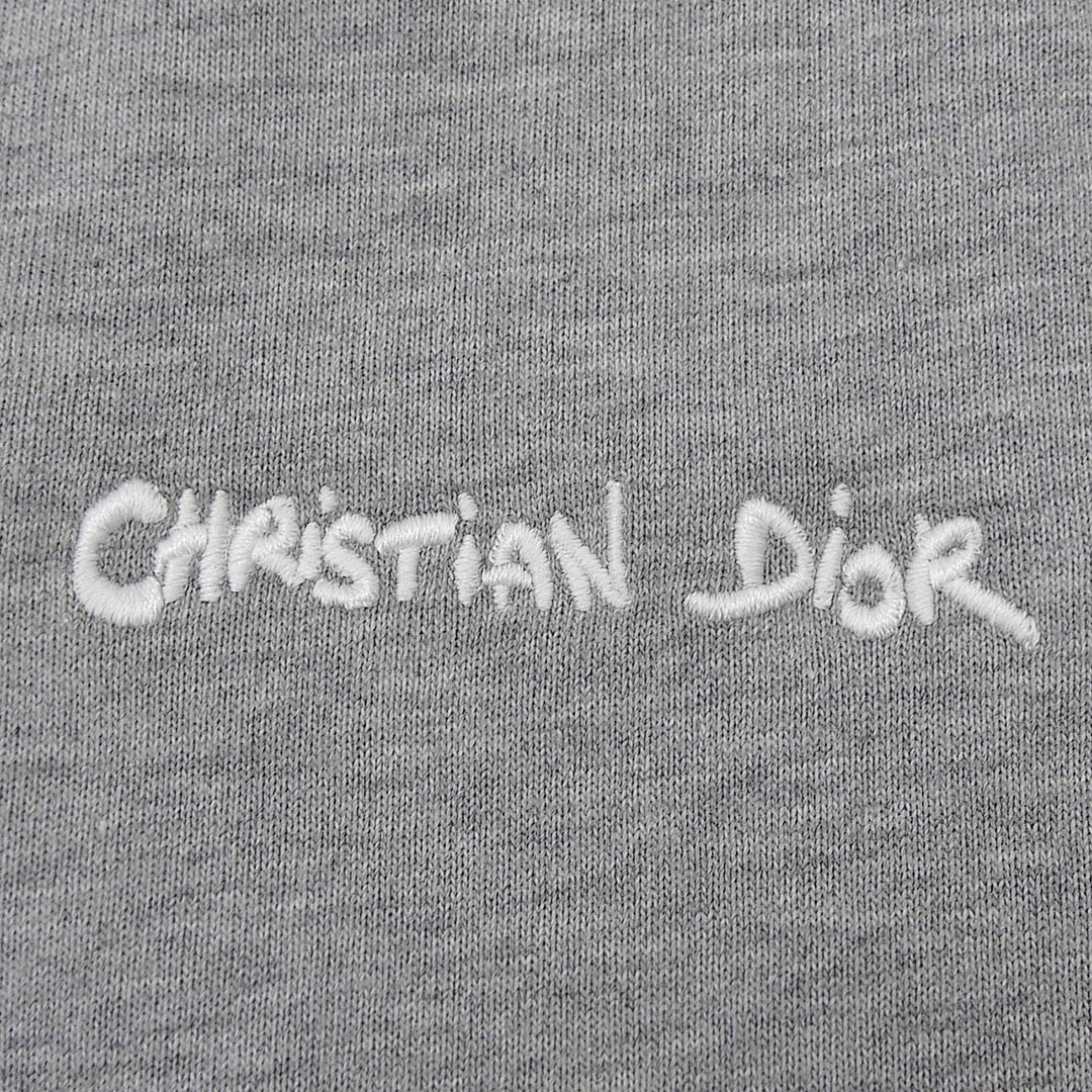 Pristine DIOR Short sleeve T-shirt gray cotton mens XL 443J696B0554