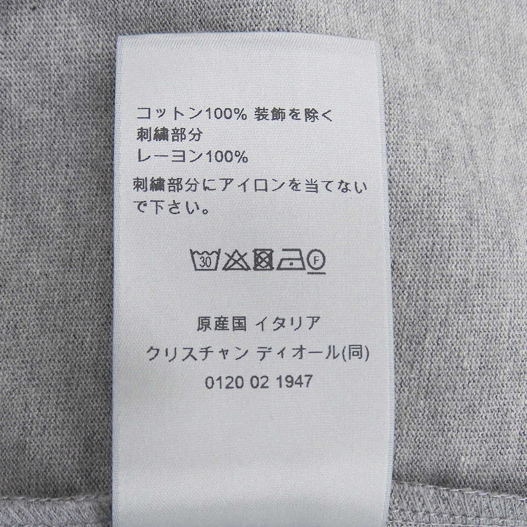 Pristine DIOR Short sleeve T-shirt gray cotton mens XL 443J696B0554