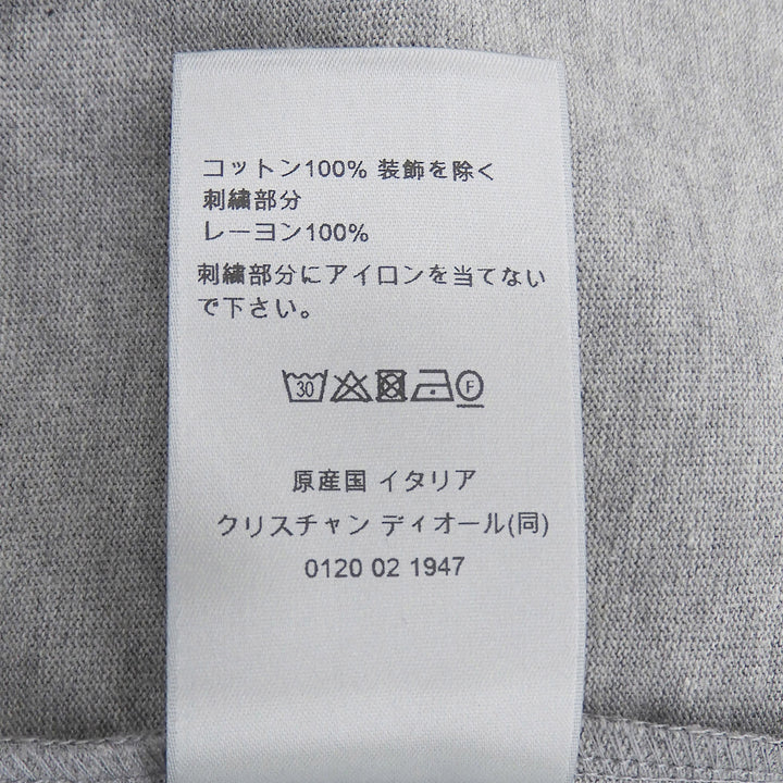 Pristine DIOR Short sleeve T-shirt gray cotton mens XL 443J696B0554