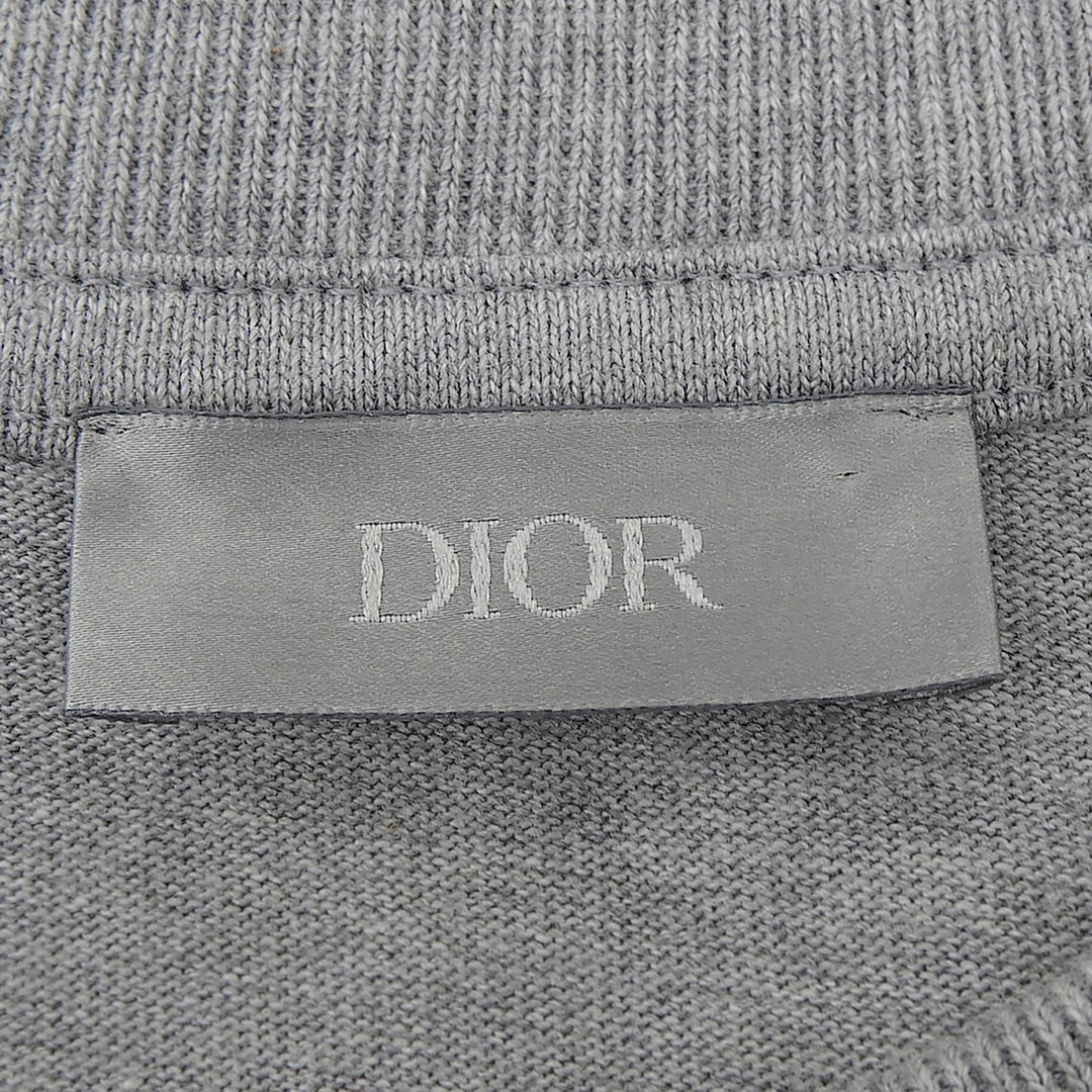 Pristine DIOR Short sleeve T-shirt gray cotton mens XL 443J696B0554