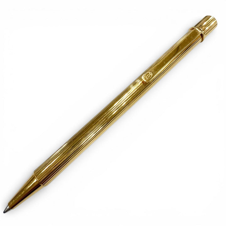 Very Good Cartier Ballpoint pen Must de Cartier Twist-type blue ink gold mens