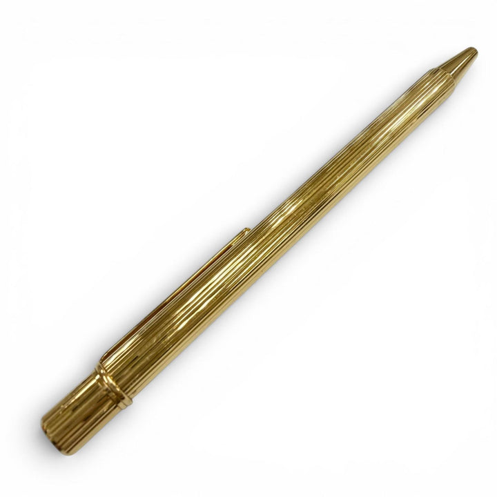 Very Good Cartier Ballpoint pen Must de Cartier Twist-type blue ink gold mens