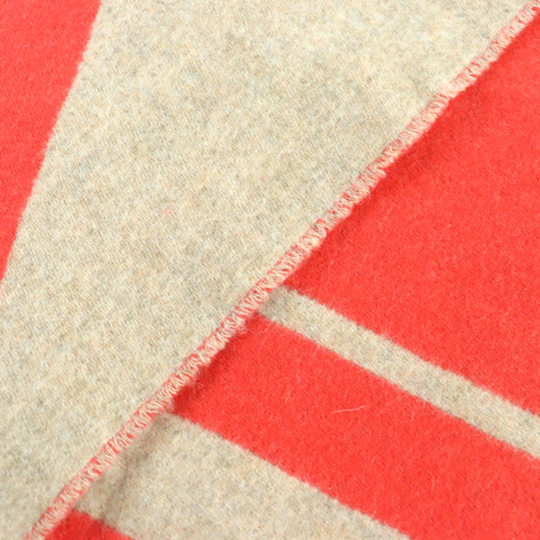 Excellent HERMES Scarf love story fringe Red series cashmere Women