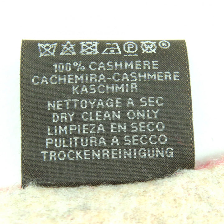 Excellent HERMES Scarf love story fringe Red series cashmere Women