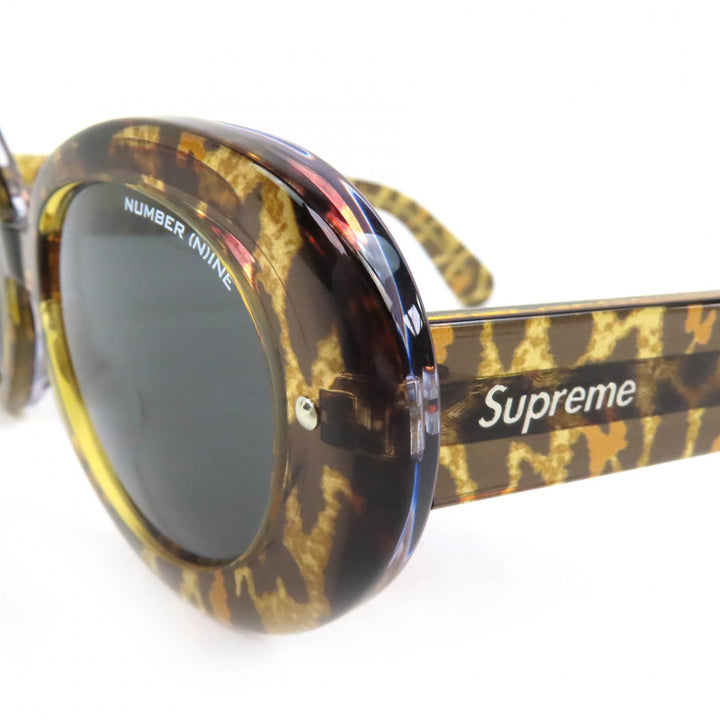 Excellent Supreme Number (N)Ine sunglasses Leopard Pattern Brown mens