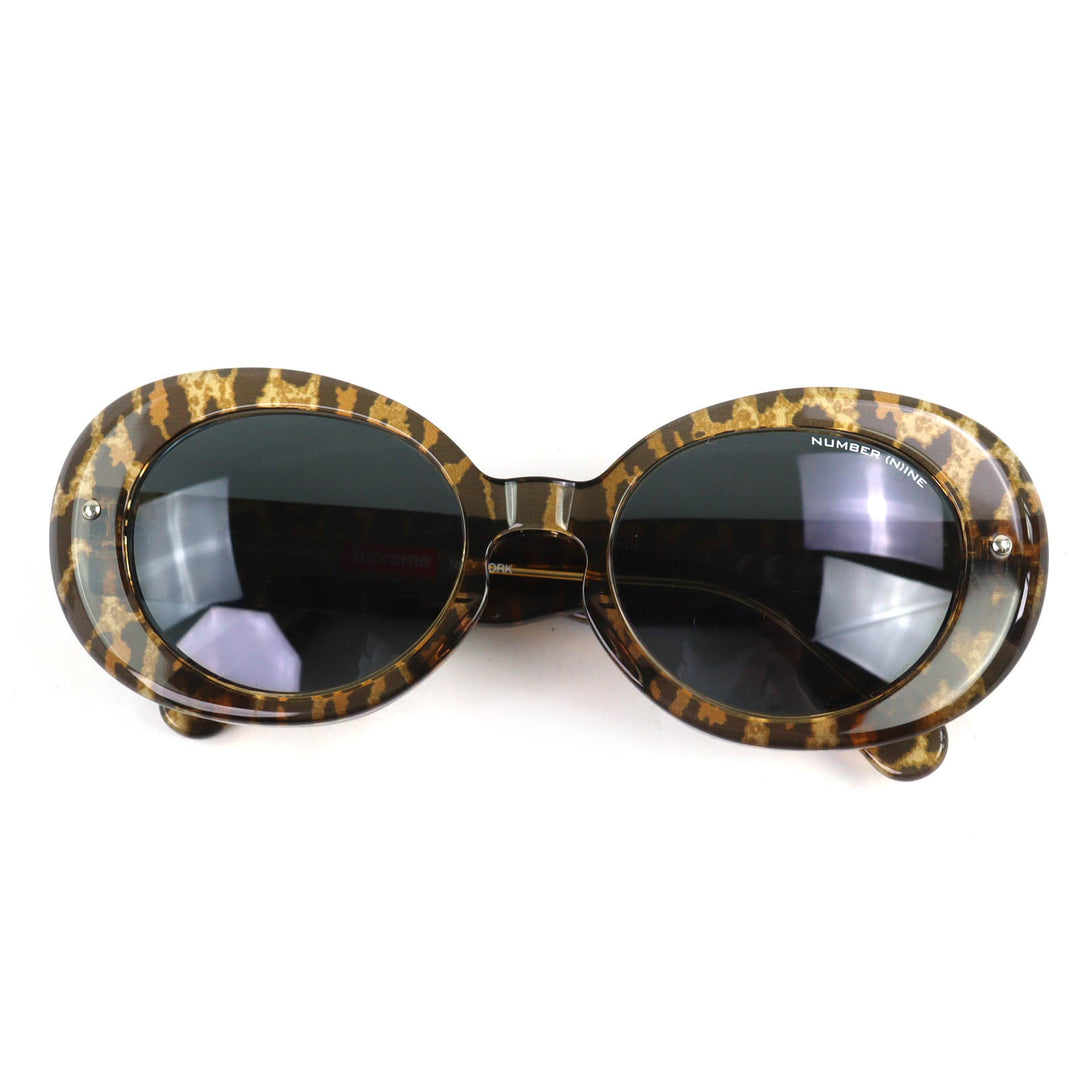 Excellent Supreme Number (N)Ine sunglasses Leopard Pattern Brown mens